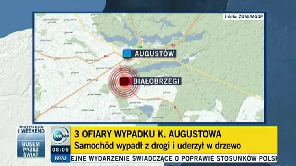Trzy ofiary wypadku koło Augustowa