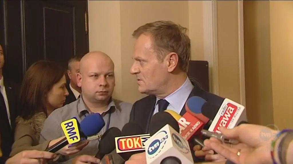 Tusk jesrt "spokojniejszy" po spotkaniu (TVN24)