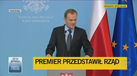 Tusk o stanowisku Julii Pitery (TVN24)