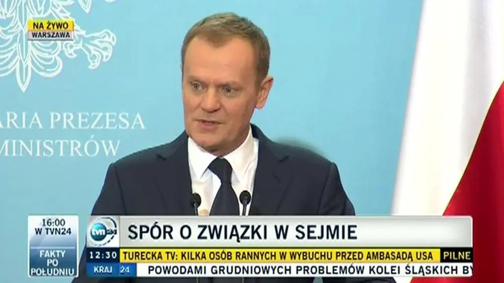 Tusk: PO przygotuje dwa projekty o zw. partnerskich