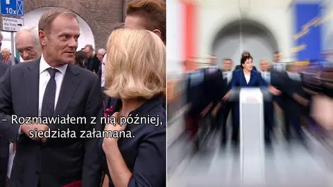 Tusk: Rozmawiałem z nią, siedziała załamana 