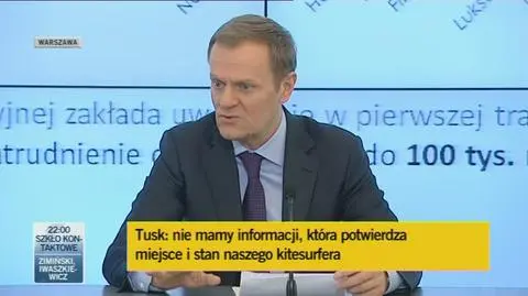 Tusk też zainteresował się kitesurferem (TVN24)