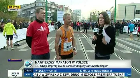 Uczestnicy maratonu przed biegiem