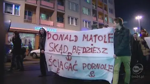 Uczestnicy marszu w Szczecinie krzyczeli: "Cały Szczecin przeciw ACTA"