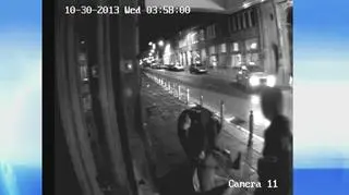 Ujęcie jednej z kamer incydentu posła Wiplera z policją 
