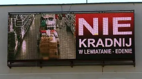 Ukradł zgrzewkę piwa. Trafił na telebim