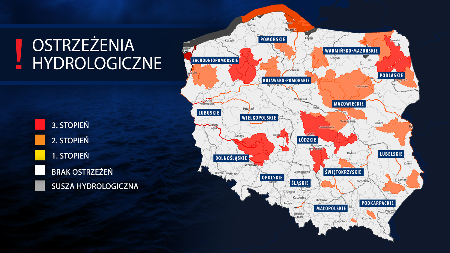 Ostrzeżenia hydrologiczne IMGW