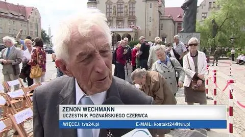 Uroczystości obchodów Czerwca 56' pod pomnikiem dwóch krzyży