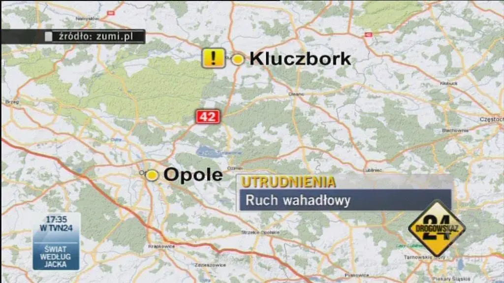 Utrudnienia w woj. podlaskim (Drogowskaz 24)