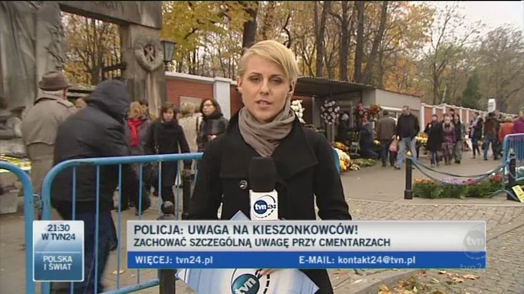 Uwaga na złodziei na cmentarzach (Drogowskaz 24)