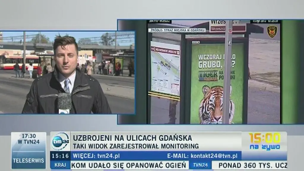 Uzbrojeni na ulicach Gdańska 