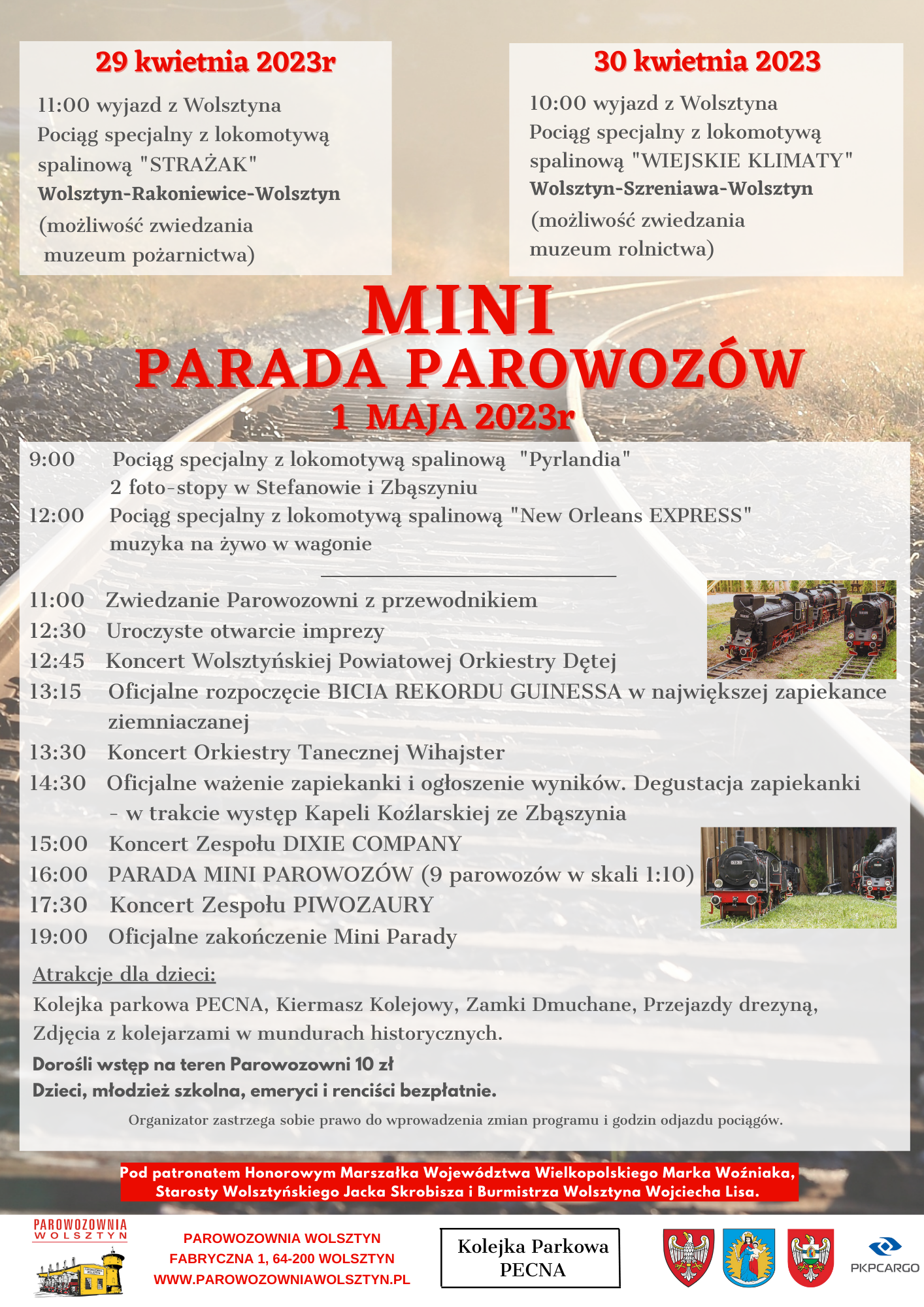 Program mini parady parowozów