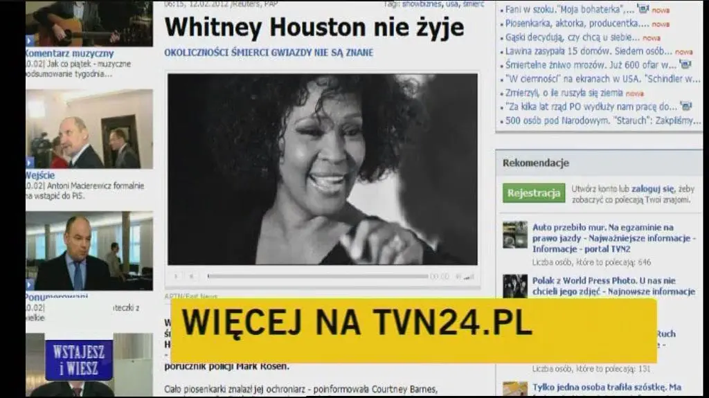 W 1999 r. Whitney Houston była w Polsce. Jej koncert wspomina Paweł Sztompke, dziennikarz I programu Polskiego Radia