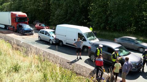 W karambolu brało udział kilka aut