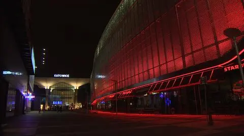 W Katowicach rozbłysła biało-czerwona iluminacja