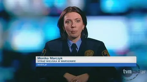 "Widzisz sopel, który może zagrażać życiu - natychmiast dzwoń na Straż Miejską lub Policję" (TVN24)