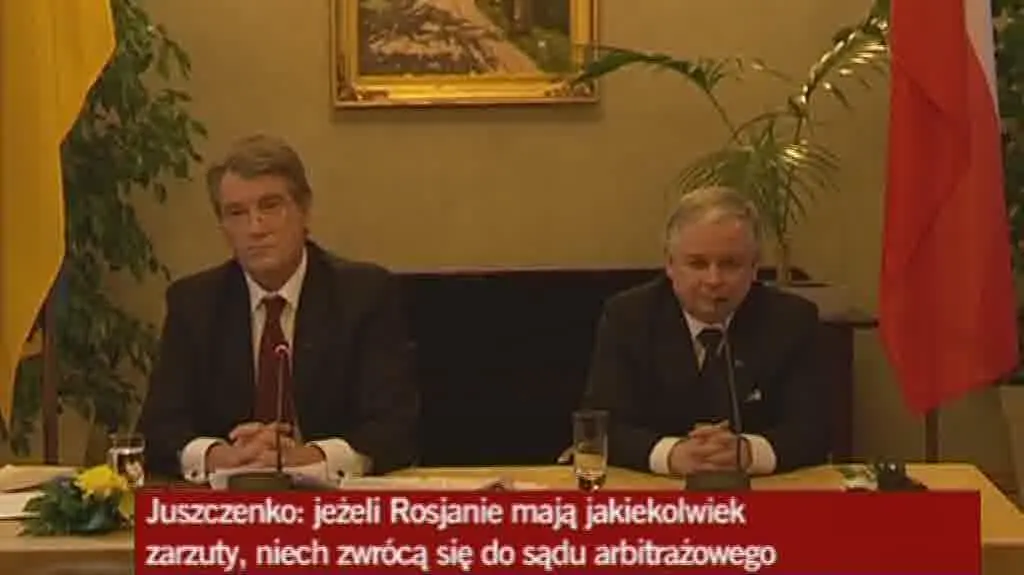 Wiktor Juszczenko o problemach z przesyłem gazu