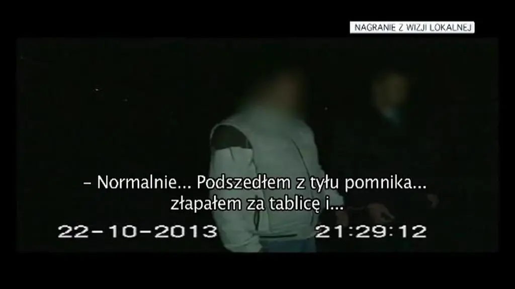 Wizja lokalna na łódzkim cmentarzu. Film policji