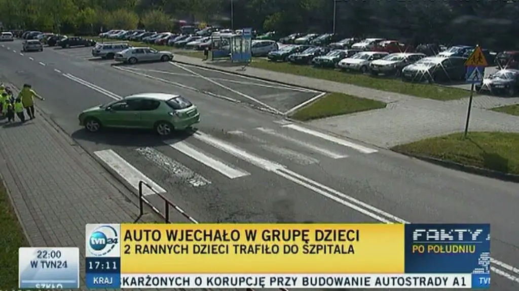 Wjechała w grupę przedszkolaków