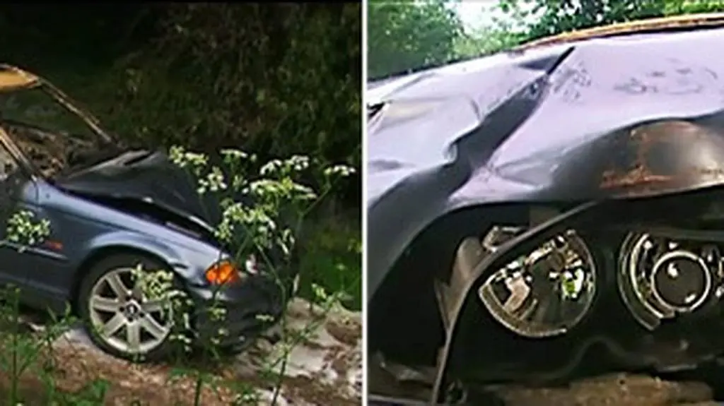 Wjechali w 2 kobiety, uciekli, podpalili auto