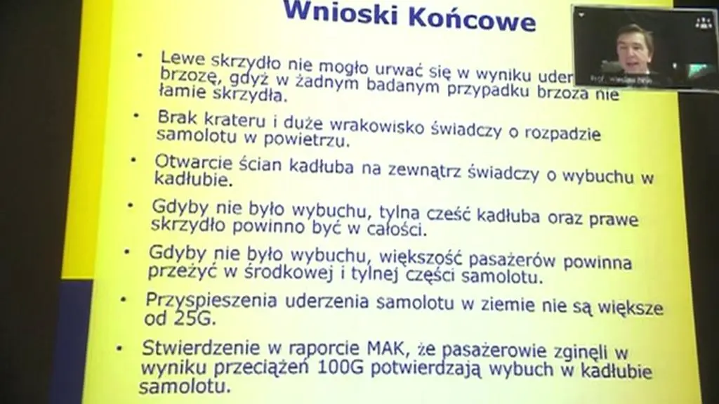 Wnioski prof. Wiesława Biniendy