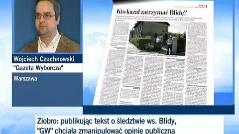 Wojciech Czuchnowski: Skróty były niezbędne, ale nie zmieniają one istoty publikacji