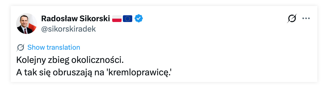 Wpis Radosława Sikorskiego