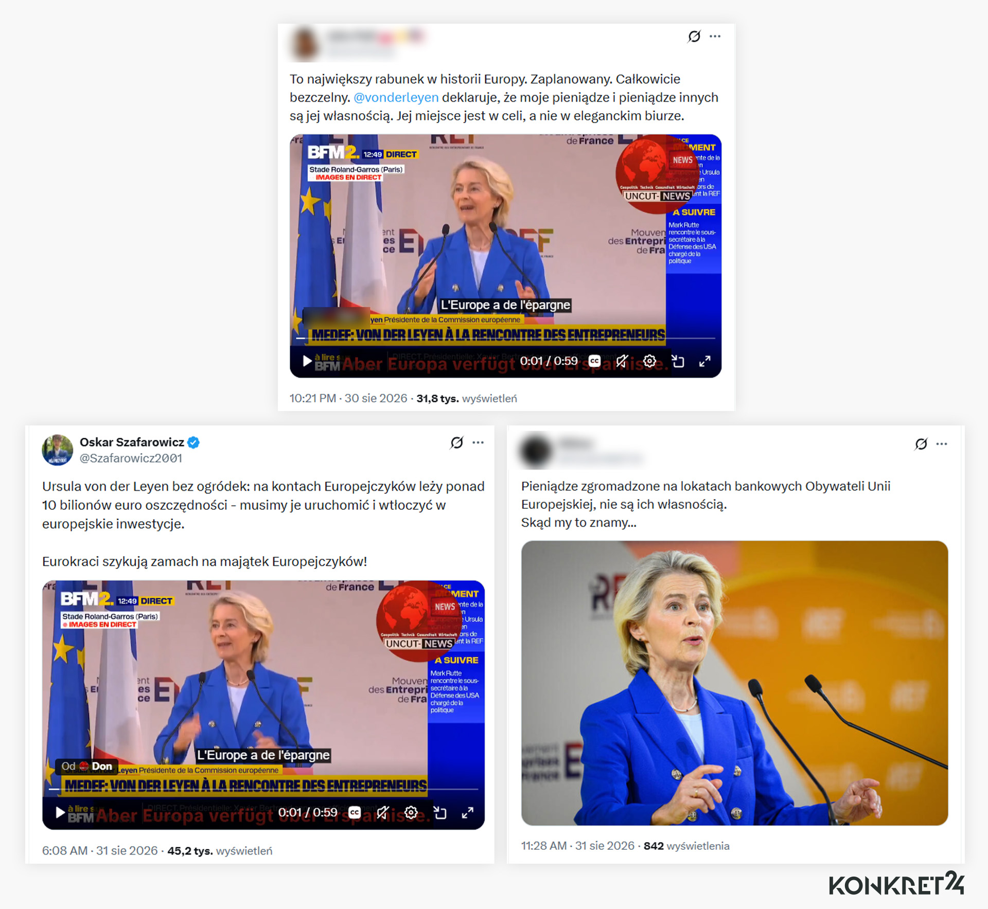 Wpisy komentujące wystąpienie przewodniczącej KE