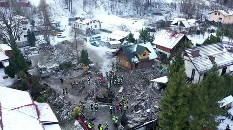 Wybuch gazu i pożar