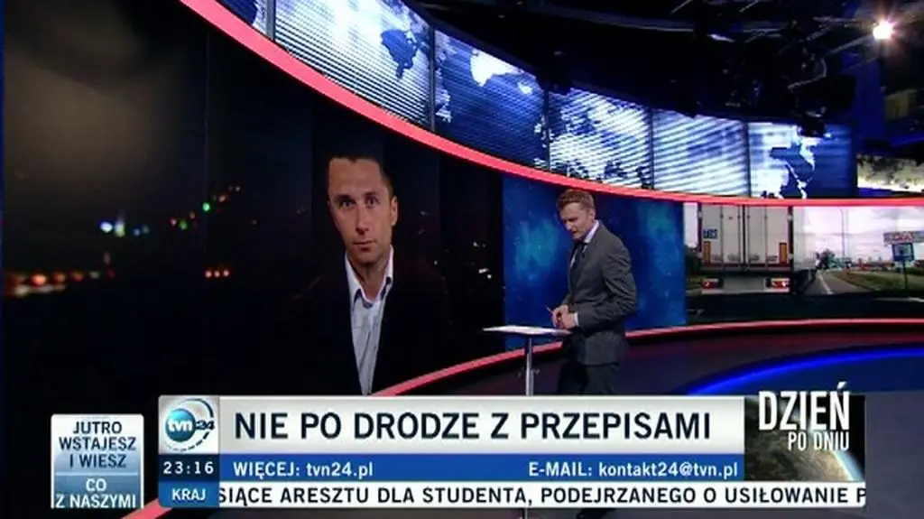 Wyczyn kierowcy nagrał reporter TVN24