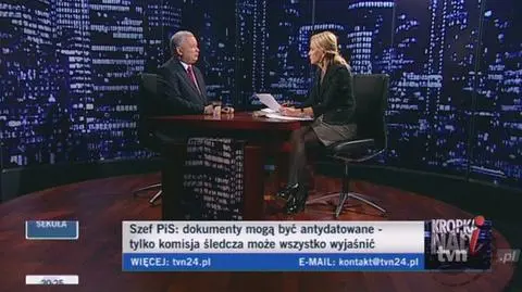 Wyjaśnienia Mariusza Kamińskiego wystarczą prezesowi PiS/TVN24