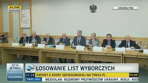 Wylosowano numery list komitetów o zasięgu ogólnokrajowym