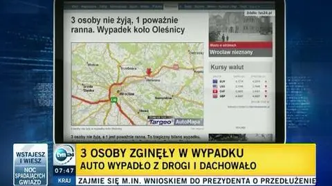 Wypadek na krajowej 8. 3 osoby nie żyją, 1 poważnie ranna