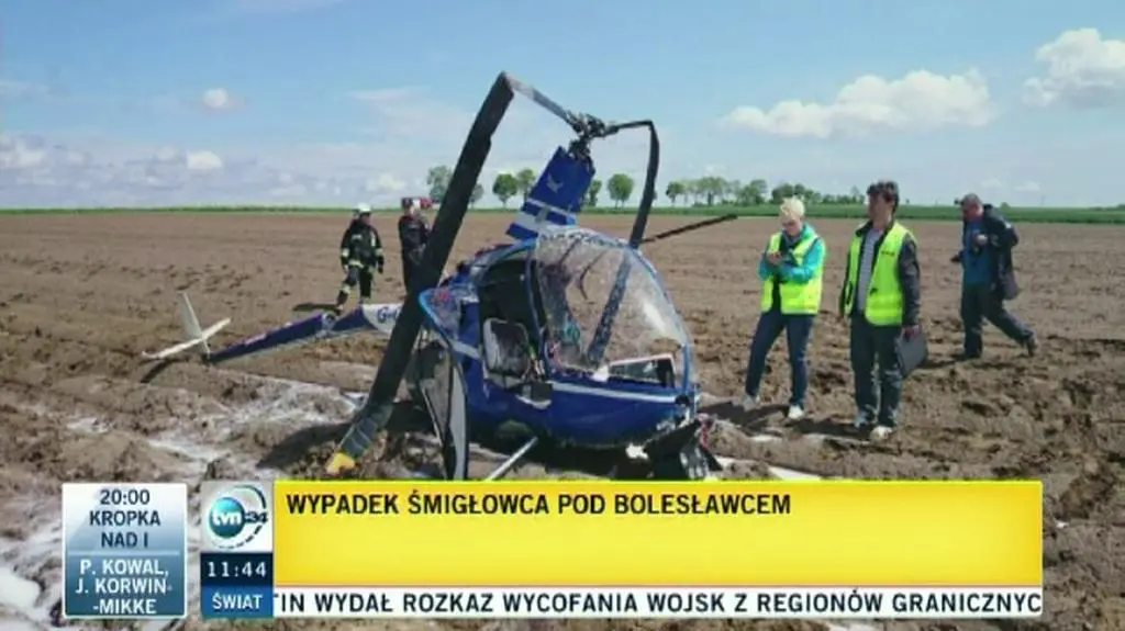 Wypadek śmigłowca pod Bolesławcem
