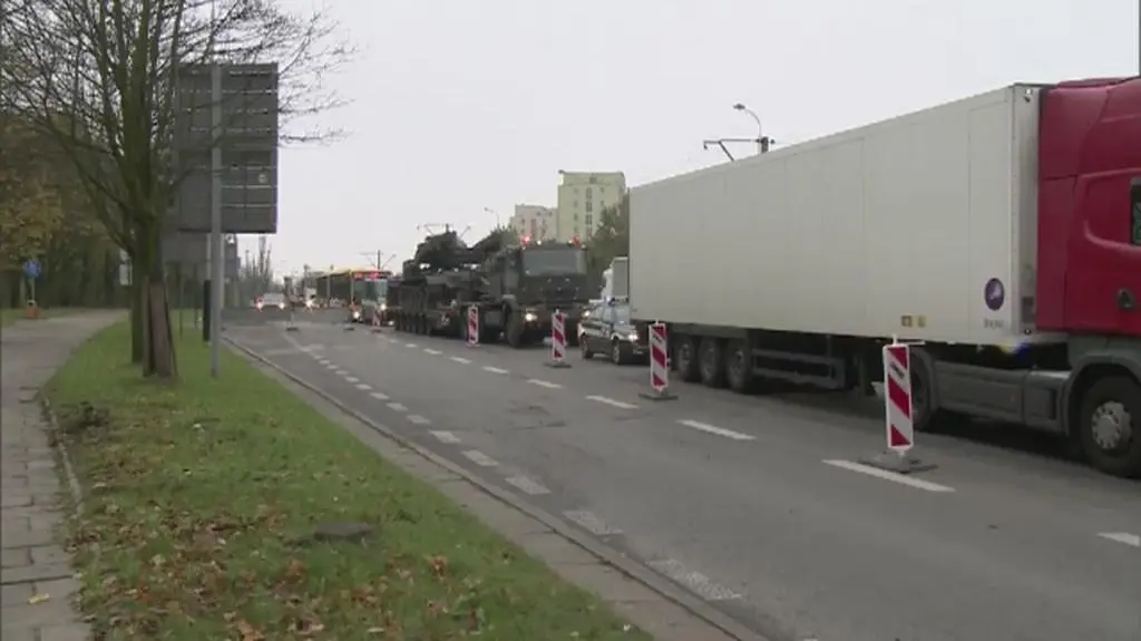 Wyrzutnia rakiet na łódzkim skrzyżowaniu