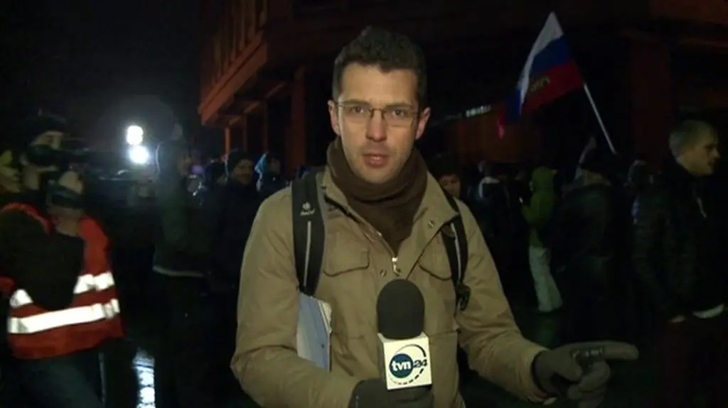 Wysłannik TVN24 wśród prorosyjskich demonstrantów w Symferopolu