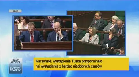Wystąpienie Jarosława Kaczyńskiego w Sejmie. Mocne oskarżenia pod adresem Donalda Tuska