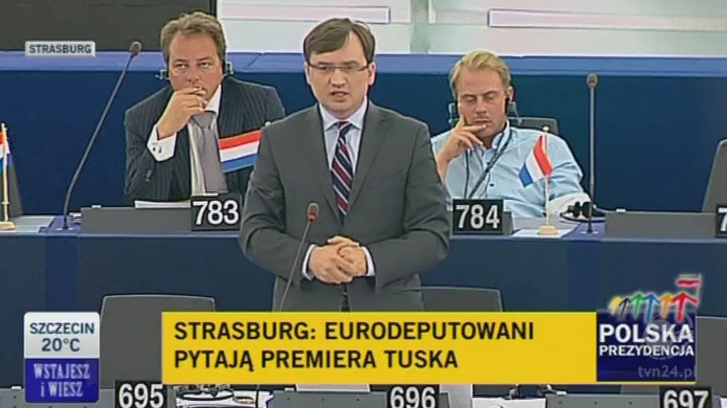 Wystąpienie Zbigniewa Ziobry w PE