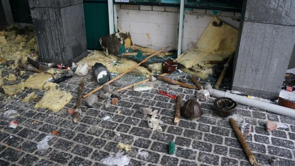 Zadyma przed siedzibą JSW. Policja publikuje nagranie