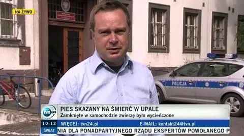 Zamkęła psa w aucie i poszła na zakupy