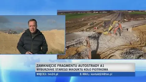 Zamknięcie fragmentu autostrady A1. Drogowcy burzą wiadukt