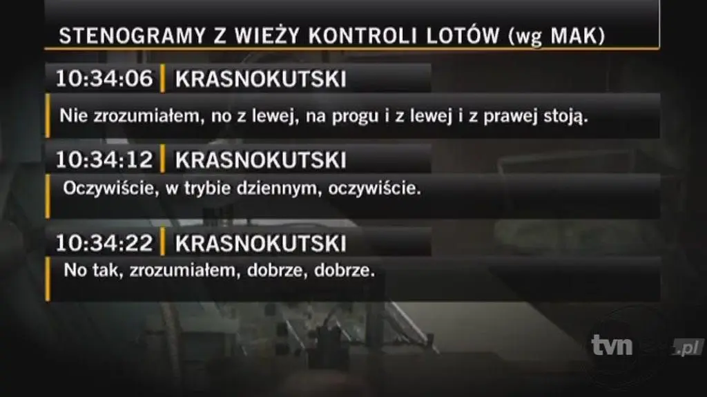 Zapis rozmów z wieży w Smoleńsku