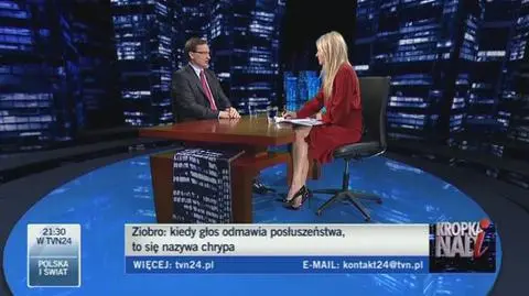 Zbigniew Ziobro o "chrypce" (TVN24)