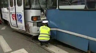 Zderzenie tramwajów na Sienkiewicza we Wrocławiu