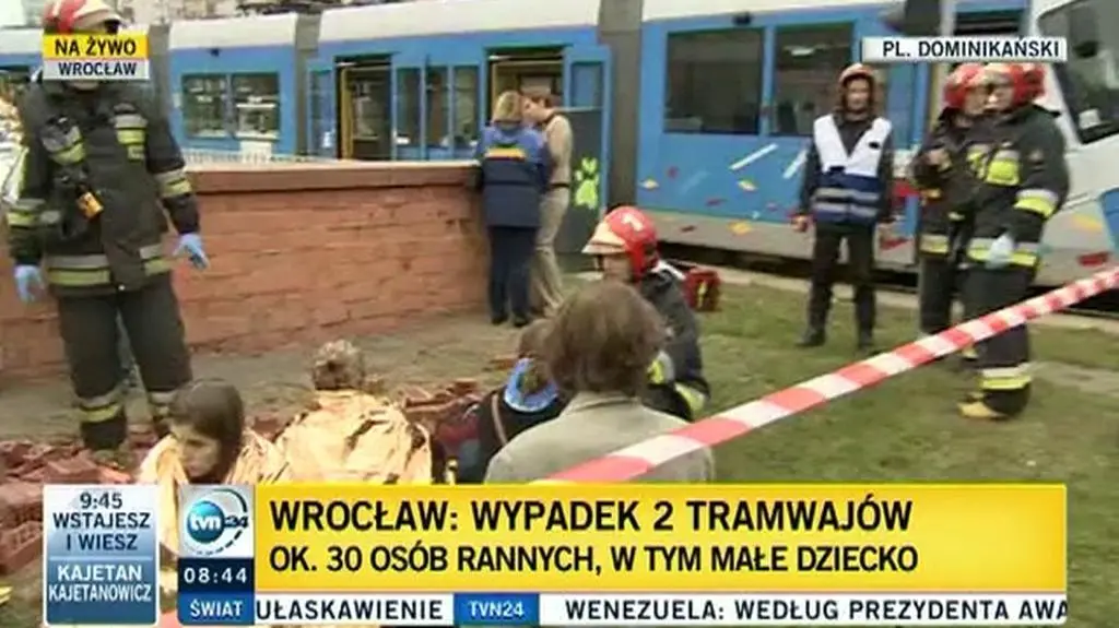 Zderzenie tramwajów we Wrocławiu