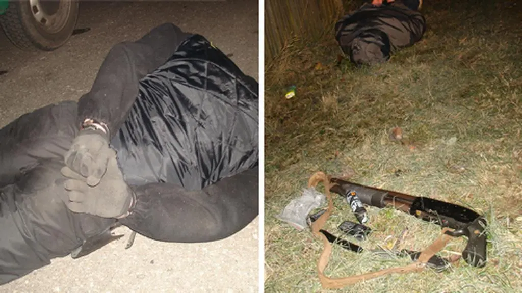 Zdjęcia policji z zatrzymania bandytów