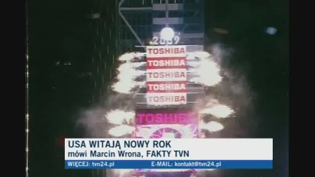 Zobacz jak witano Nowy Rok w USA