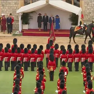 Powitanie Donalda Trumpa w Windsorze