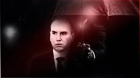 Człowiek pod parasolem?