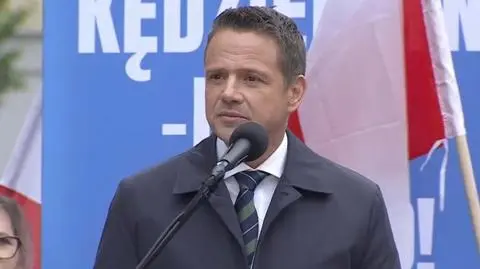 Aluzje Trzaskowskiego na wiecu. Mówił o "bezinteresownym i uczciwym" prezydencie